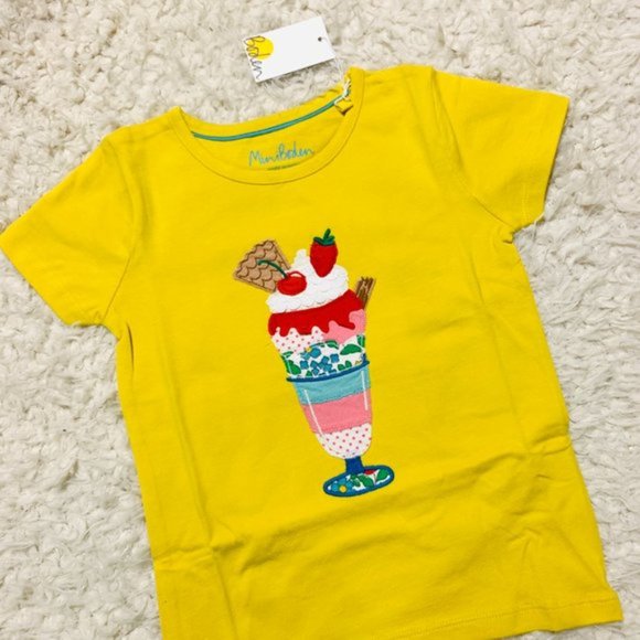 NWT Mini Boden Icecream Appliqué T-Shirt-5-6Y - Picture 5 of 6
